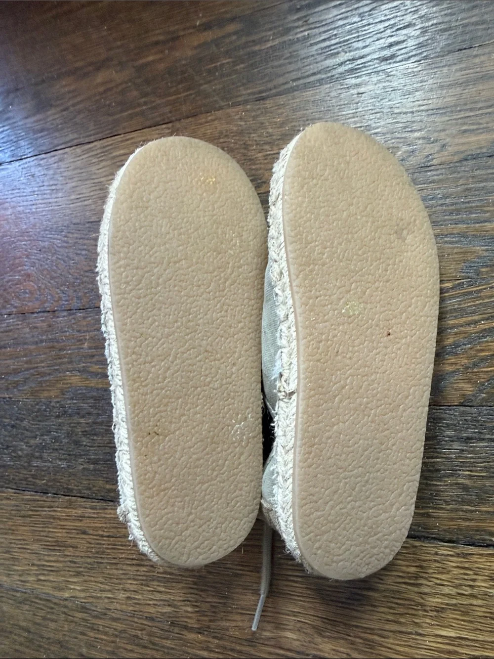 Zara Kids Light Beige Canvas Moccasin Shoes